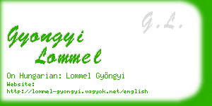 gyongyi lommel business card